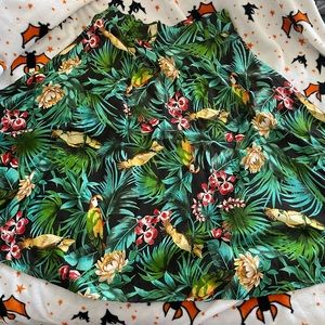 Pinup Couture Doris skirt Tropical Parrot design XL